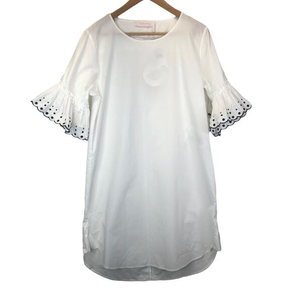 See by Chloe ruffle sleeve shift dress white - size 38 (US 6) - Picture 3 of 14